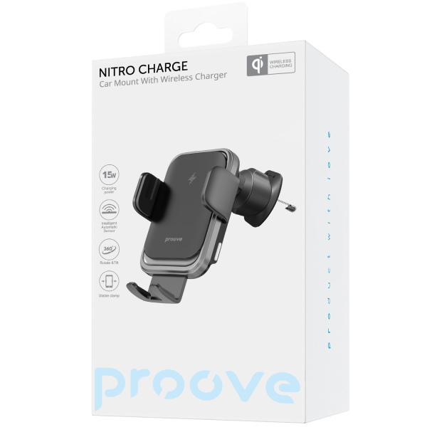 Car holder with wireless charger Proove Nitro Charge 15W - Photo 1